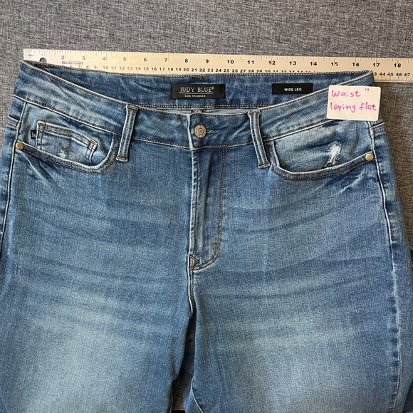 Judy Blue Wide Leg Jeans - Women's Size 14W - Blue - Picture 6 of 10